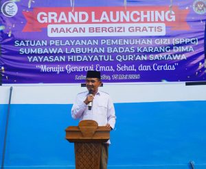 Wabup Sumbawa Tegaskan MBG Bukan Ajang Cari Untung saat Launching SPPG Karang Dima