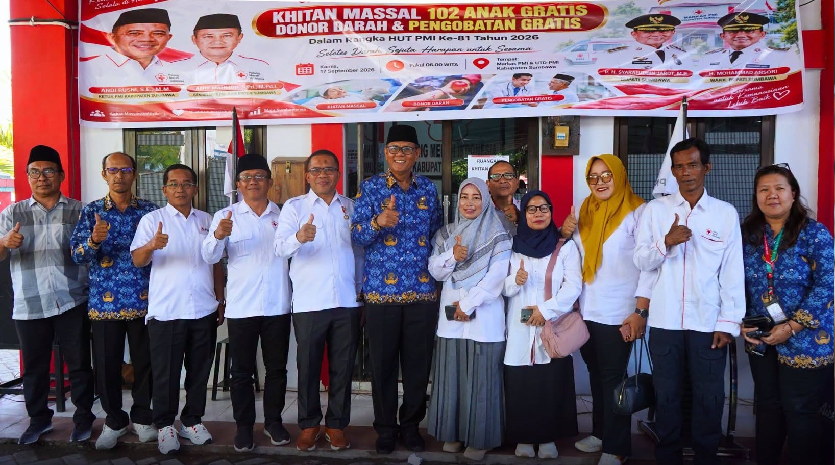 HUT PMI ke-81 di Sumbawa, 106 Anak Ikuti Khitan Massal dan Warga Nikmati Layanan Gratis